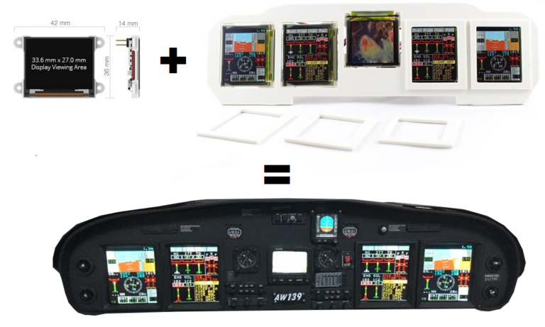 Bild vom Displays und Panel und Cockpit